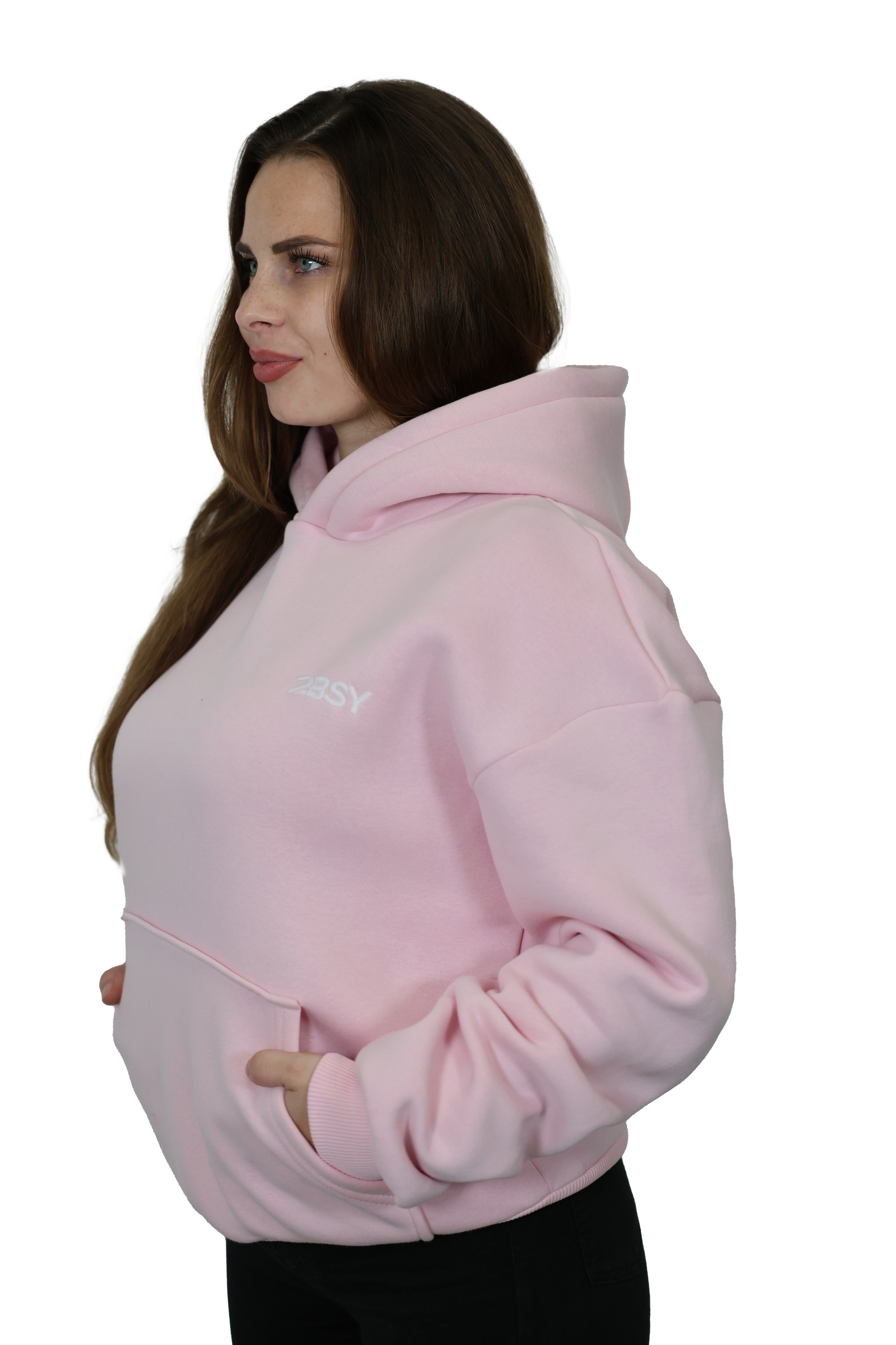 Basic pink hoodie best sale